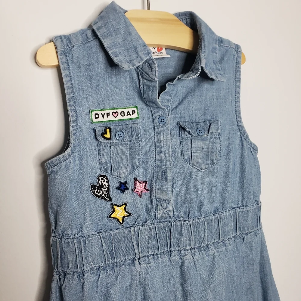 Diane Von Furstenberg DVF for Gap XS 4-5 Jean Safari Dress with Patches